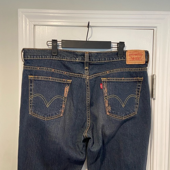 Levi’s 515 Size 16L Dark Wash Boot Cut Cotton Stretch Denim Jeans - Picture 6 of 11